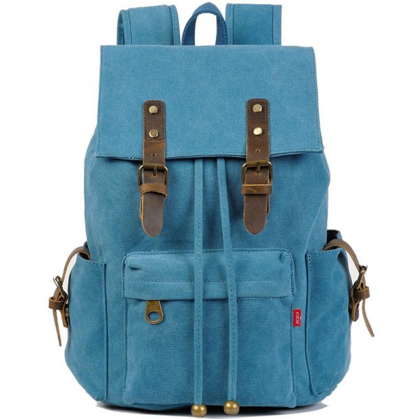 Vintage Canvas Drawstring Backpack For 15in Laptop - Image 6