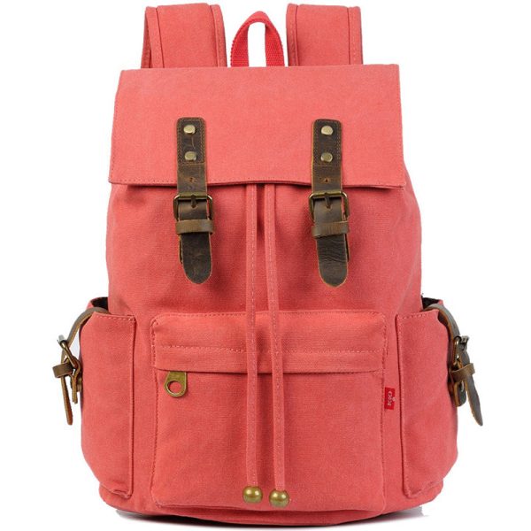 Vintage Canvas Drawstring Backpack For 15in Laptop - Image 11