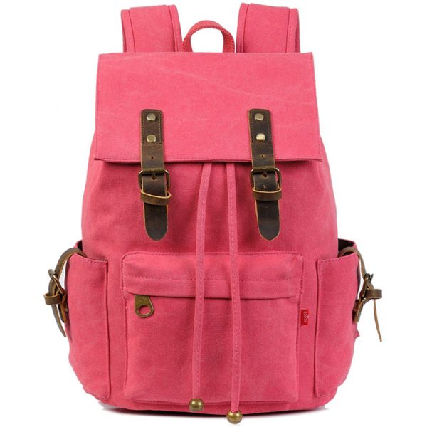 Vintage Canvas Drawstring Backpack For 15in Laptop - Image 10