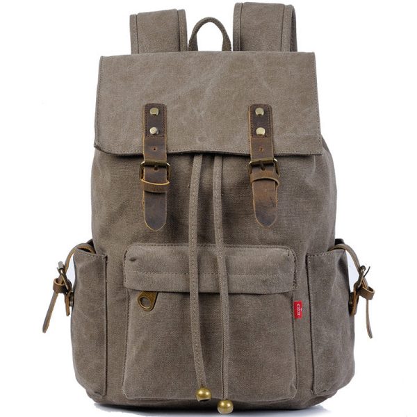 Vintage Canvas Drawstring Backpack For 15in Laptop - Image 8
