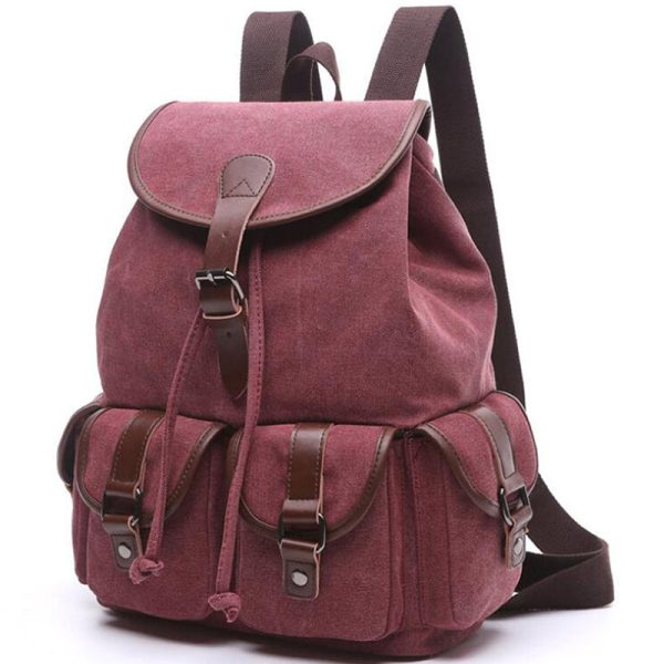Women Canvas Backpack Purse Vintage - Image 8