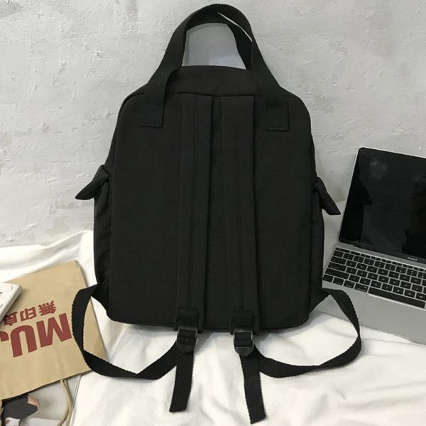 Canvas Backpack for Women Student Satchel - Image 5