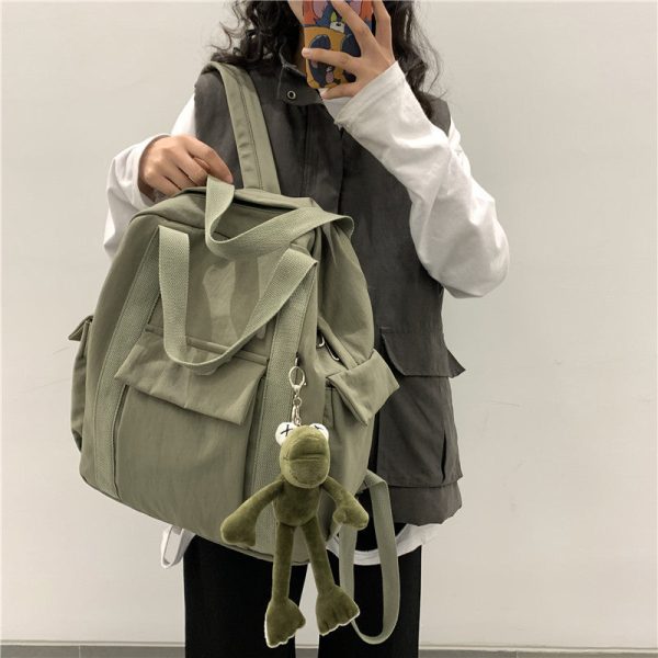 Canvas Backpack for Women Student Satchel - Image 9